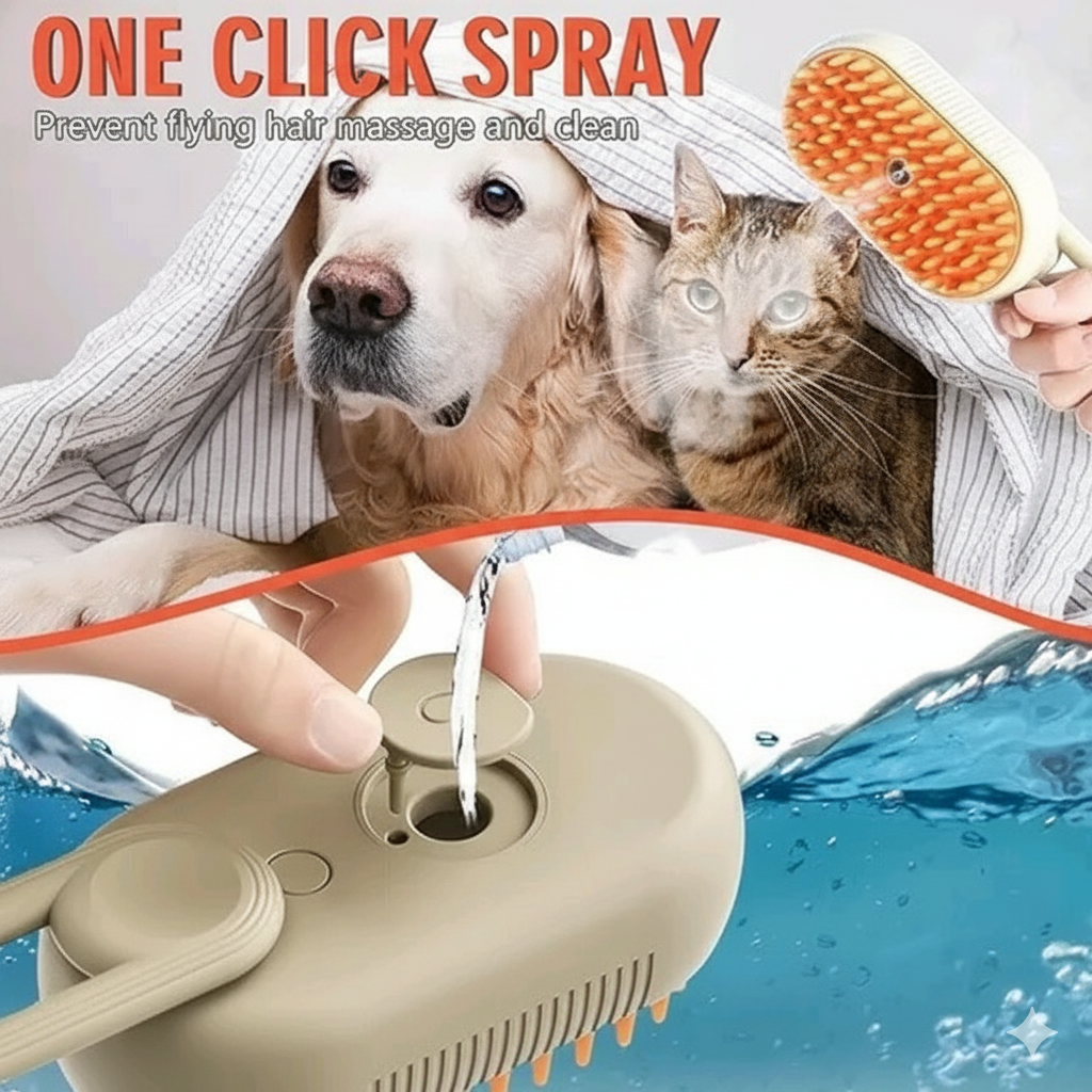 🐾 (PACK OF 3) 3-in-1 Steamy Cat Brush Combo