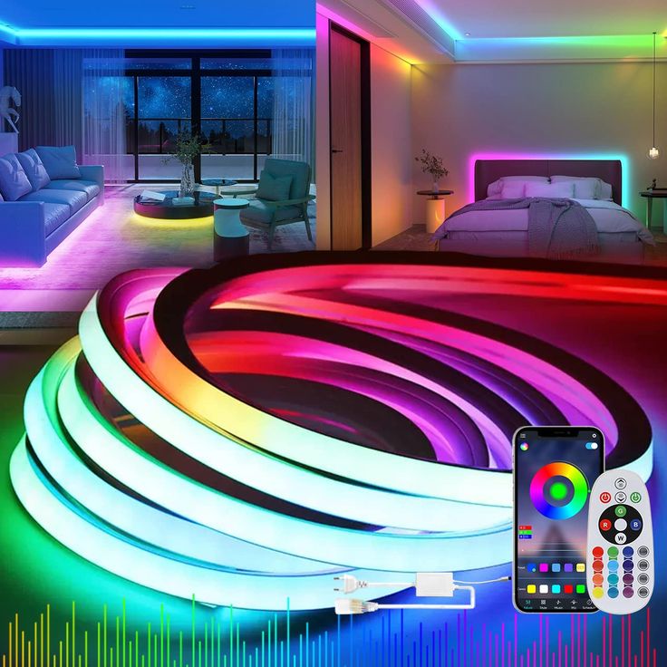 RGB Neon Light Strip 5M – Gaming & Room Decoration